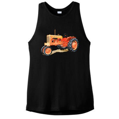 Vintage Allis Chalmers Wd45 Tractor Ladies PosiCharge Tri-Blend Wicking Tank