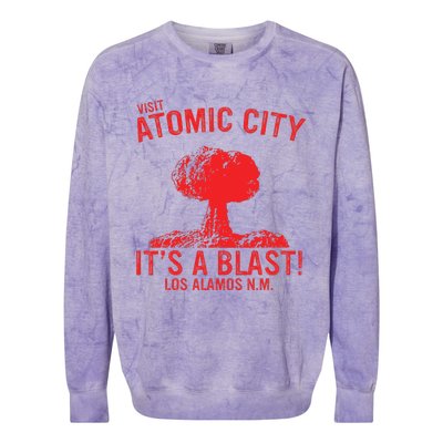 Visit Atomic City ItS A Blast! Los Alamos N.M Colorblast Crewneck Sweatshirt