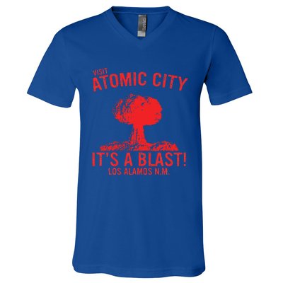 Visit Atomic City ItS A Blast! Los Alamos N.M V-Neck T-Shirt