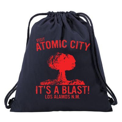 Visit Atomic City ItS A Blast! Los Alamos N.M Drawstring Bag