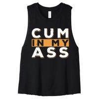 Violets Ani Cum In My Ass Women's Racerback Cropped Tank