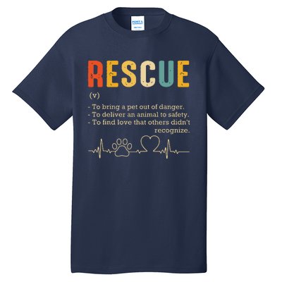 Vintage Adoption Cat Rescue Women Men Cat Mom Cat Dad Tall T-Shirt