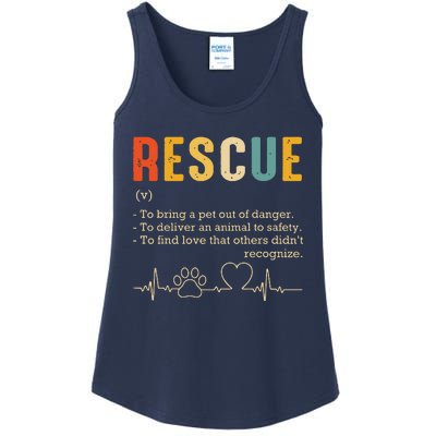 Vintage Adoption Cat Rescue Women Men Cat Mom Cat Dad Ladies Essential Tank