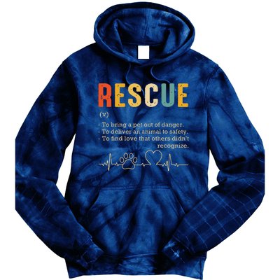 Vintage Adoption Cat Rescue Women Men Cat Mom Cat Dad Tie Dye Hoodie