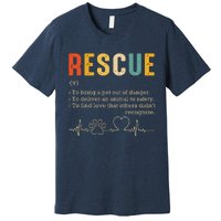 Vintage Adoption Cat Rescue Women Men Cat Mom Cat Dad Premium T-Shirt