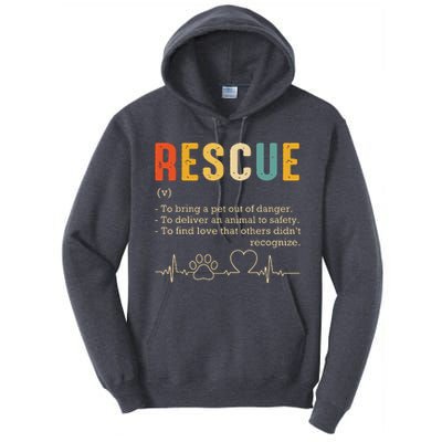 Vintage Adoption Cat Rescue Women Men Cat Mom Cat Dad Tall Hoodie