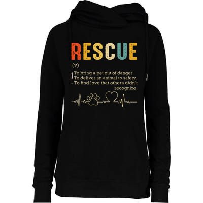 Vintage Adoption Cat Rescue Women Men Cat Mom Cat Dad Womens Funnel Neck Pullover Hood