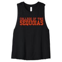 Vintage Arch College Of The Sequoias Women's Racerback Cropped Tank