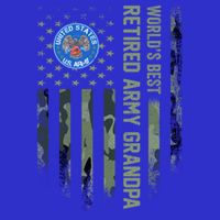 Vintage American Camo Flag Worlds Best Retired Army Grandpa Cute Gift Kids T-Shirt