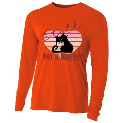 Valentine Angry Cat Still Not A Hugger No Hugs Please Cooling Performance Long Sleeve Crew