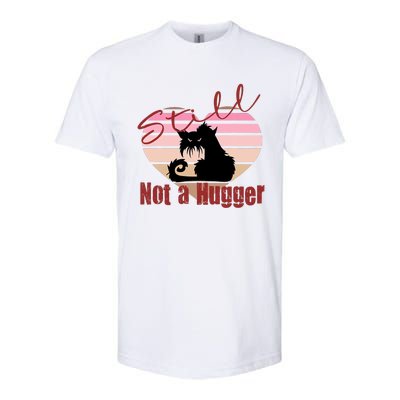 Valentine Angry Cat Still Not A Hugger No Hugs Please Softstyle CVC T-Shirt