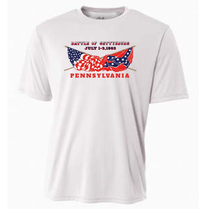 Vintage American Civil War Battle Of Gettysburg Pennsylvania Cooling Performance Crew T-Shirt