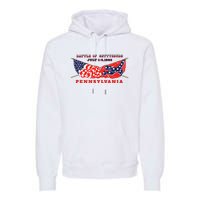 Vintage American Civil War Battle Of Gettysburg Pennsylvania Premium Hoodie