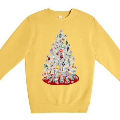 Vintage Aluminum Christmas Tree Premium Crewneck Sweatshirt