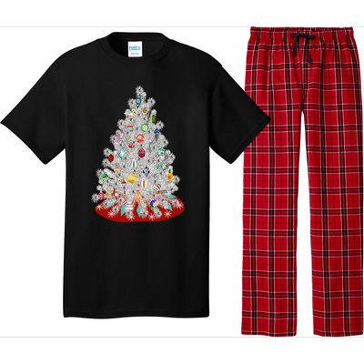 Vintage Aluminum Christmas Tree Pajama Set