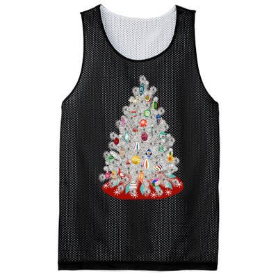 Vintage Aluminum Christmas Tree Mesh Reversible Basketball Jersey Tank