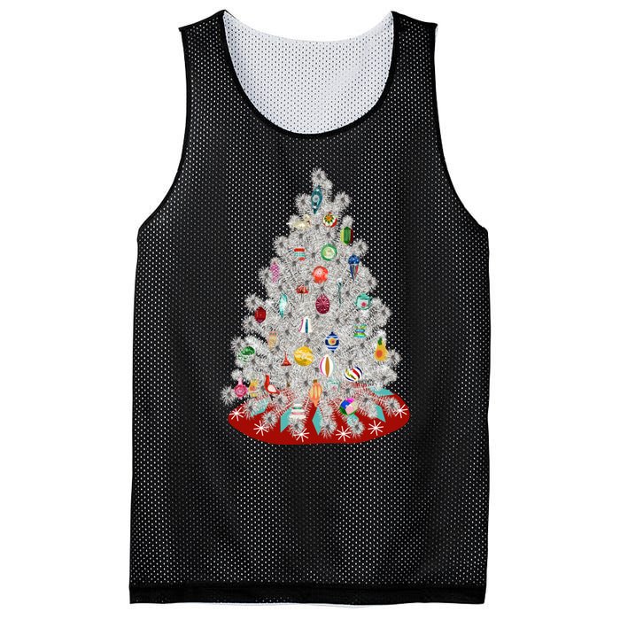 Vintage Aluminum Christmas Tree Mesh Reversible Basketball Jersey Tank