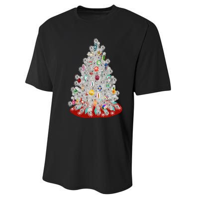 Vintage Aluminum Christmas Tree Performance Sprint T-Shirt