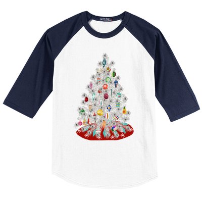 Vintage Aluminum Christmas Tree Baseball Sleeve Shirt