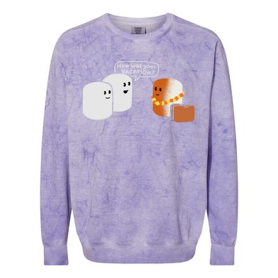 Vacation Marshmallow Colorblast Crewneck Sweatshirt