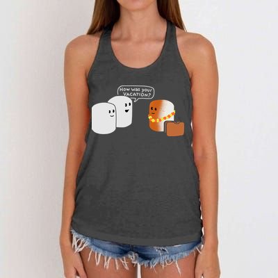 Vacation Marshmallow Women's Knotted Racerback Tank