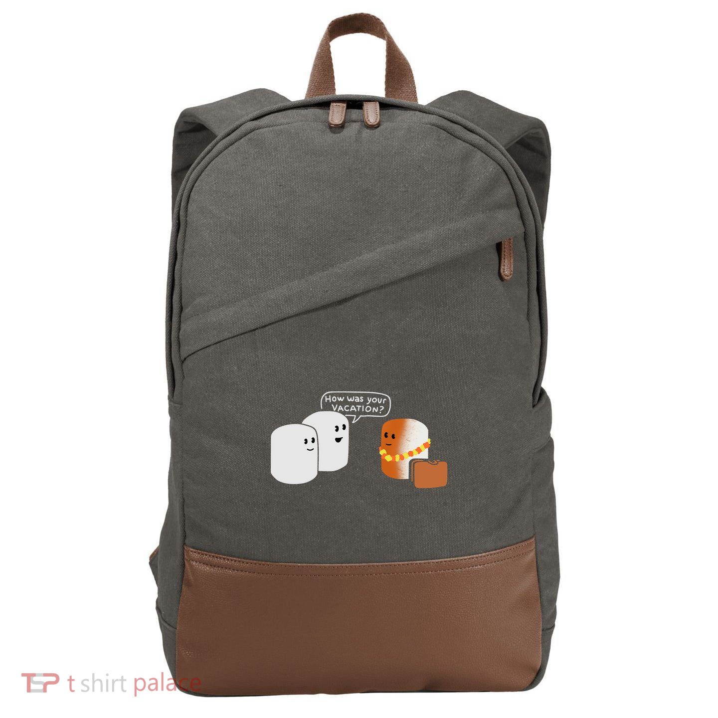 Vacation Marshmallow Cotton Canvas Backpack