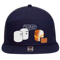 Vacation Marshmallow 7 Panel Mesh Trucker Snapback Hat