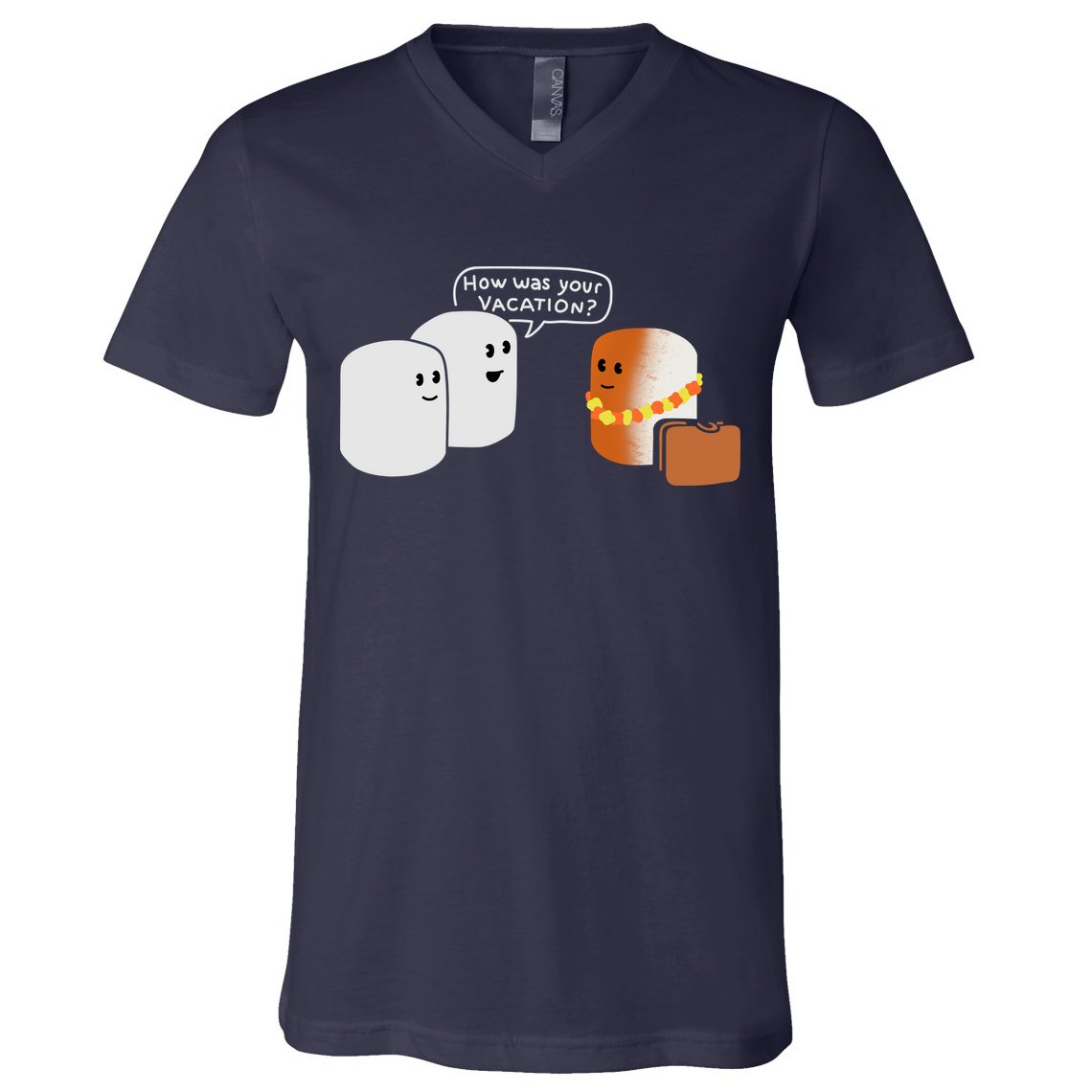 Vacation Marshmallow V-Neck T-Shirt
