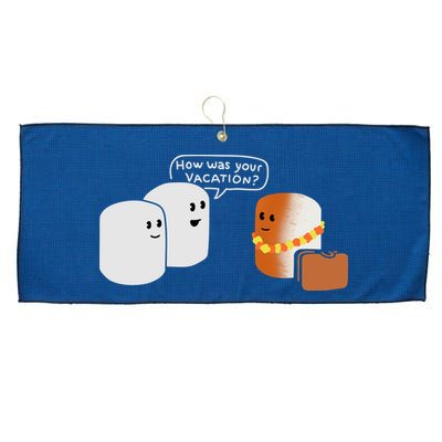 Vacation Marshmallow Large Microfiber Waffle Golf Towel