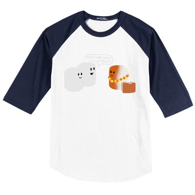 Vacation Marshmallow Baseball Sleeve Shirt