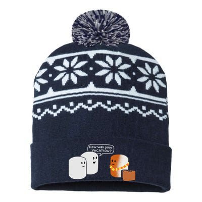 Vacation Marshmallow USA-Made Snowflake Beanie