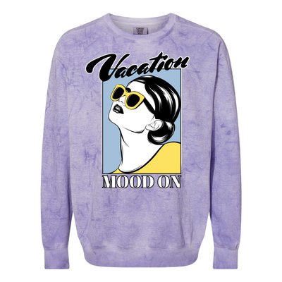 Vacation Mood On Colorblast Crewneck Sweatshirt