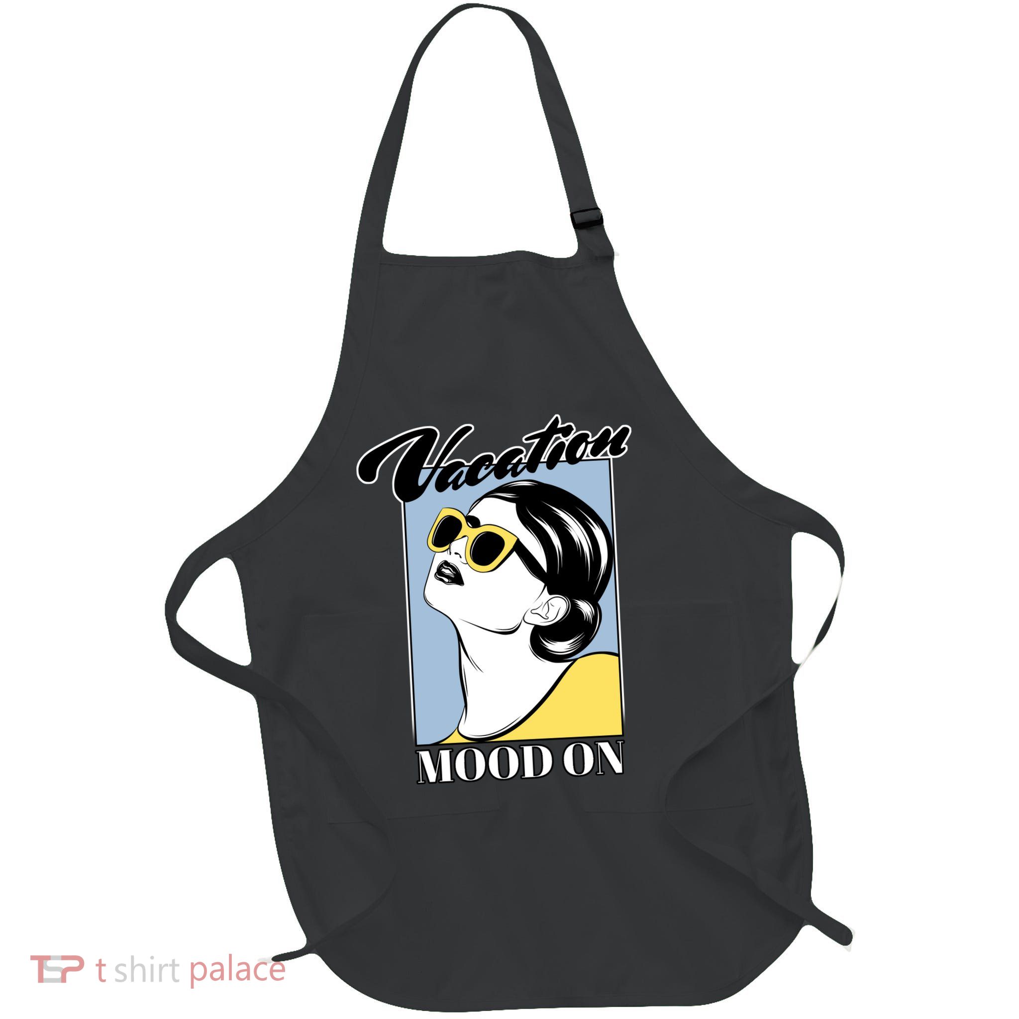 Vacation Mood On Full-Length Apron With Pockets