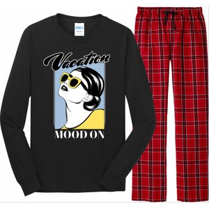 Vacation Mood On Long Sleeve Pajama Set