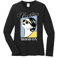 Vacation Mood On Ladies Long Sleeve Shirt