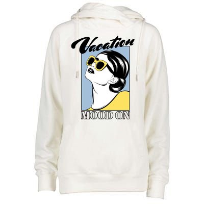 Vacation Mood On Womens Funnel Neck Pullover Hood