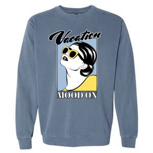 Vacation Mood On Garment-Dyed Sweatshirt