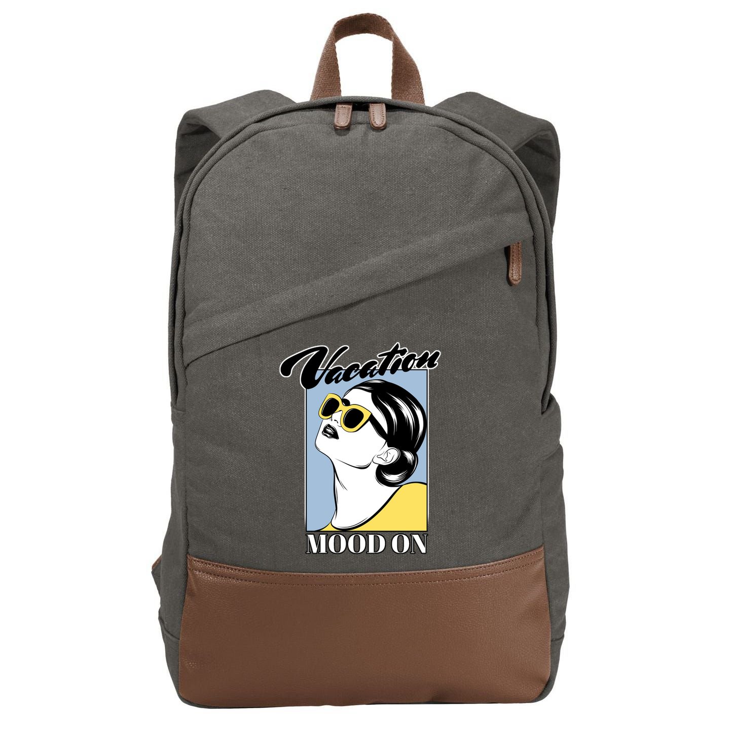 Vacation Mood On Cotton Canvas Backpack