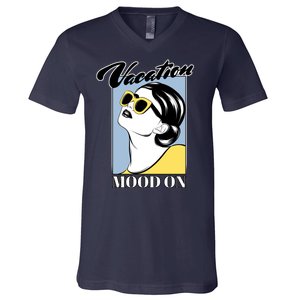 Vacation Mood On V-Neck T-Shirt