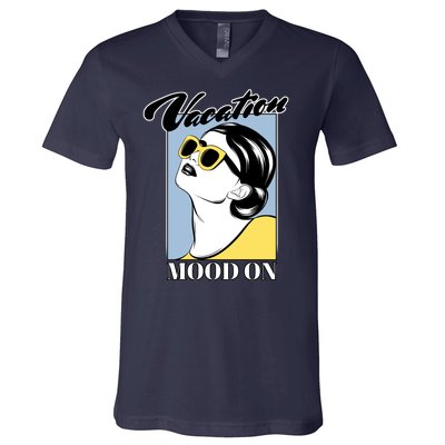 Vacation Mood On V-Neck T-Shirt