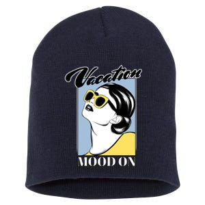 Vacation Mood On Short Acrylic Beanie