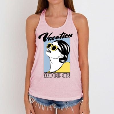 Vacation Mood On Women's Knotted Racerback Tank