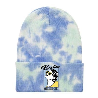 Vacation Mood On Tie Dye 12in Knit Beanie