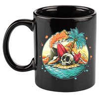 Vacation Tropical Island Skull 11oz C Handle Ceramic Mug