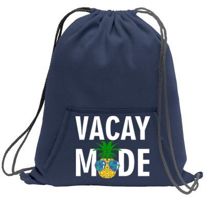 Vacay Mode Cool Pineapple Shades  Sweatshirt Cinch Pack Bag