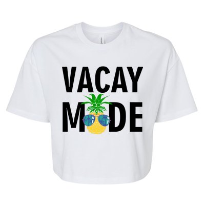 Vacay Mode Cool Pineapple Shades  Bella+Canvas Jersey Crop Tee