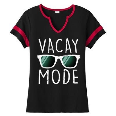 Vacay Mode Cool Shades Ladies Halftime Notch Neck Tee