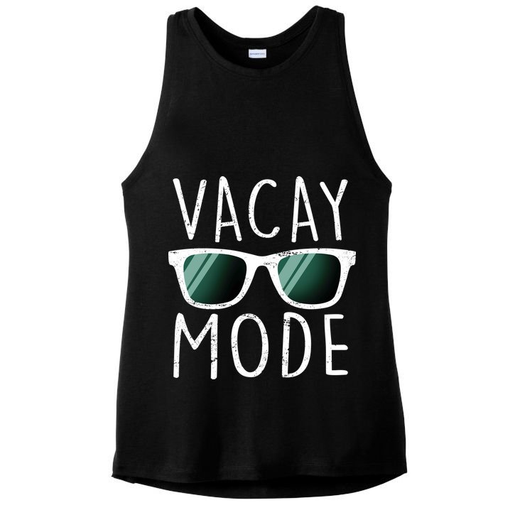 Vacay Mode Cool Shades Ladies PosiCharge Tri-Blend Wicking Tank