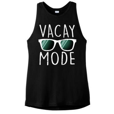 Vacay Mode Cool Shades Ladies PosiCharge Tri-Blend Wicking Tank