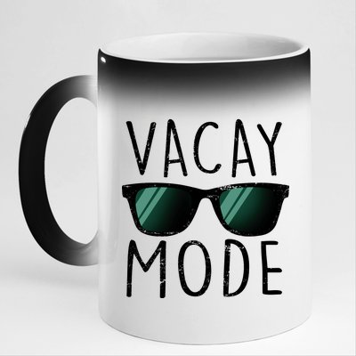 Vacay Mode Cool Shades 11oz Black Color Changing Mug